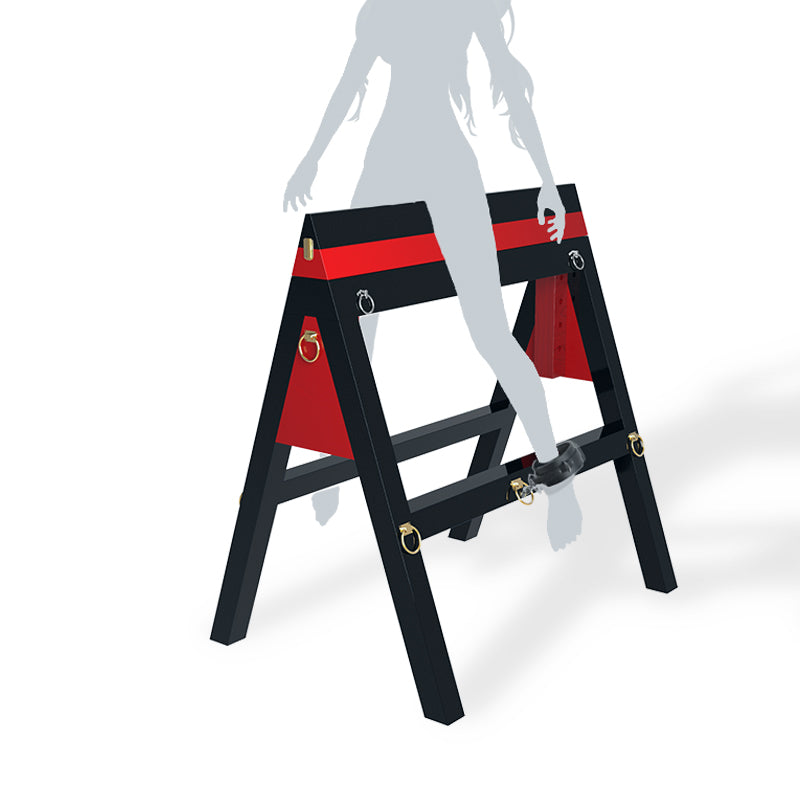 Authentic historical restraint apparatus showing premium solid wood construction and traditional joinery